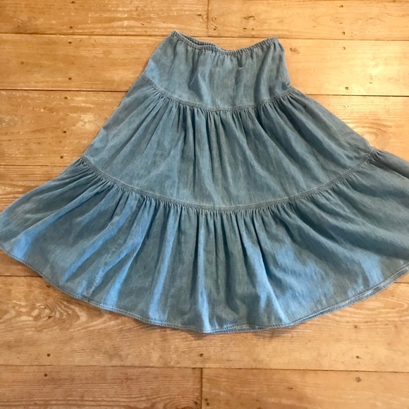 denim prairie skirt